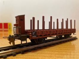 Trix Express H0 3436 Flachwagen braun