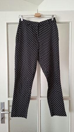Pantalon noir imprimé à pois H&M