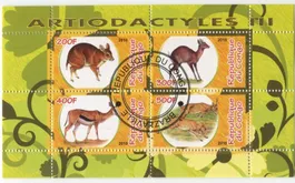 Block "Sibirische Moschustier, Saiga, Antilope". Kongo
