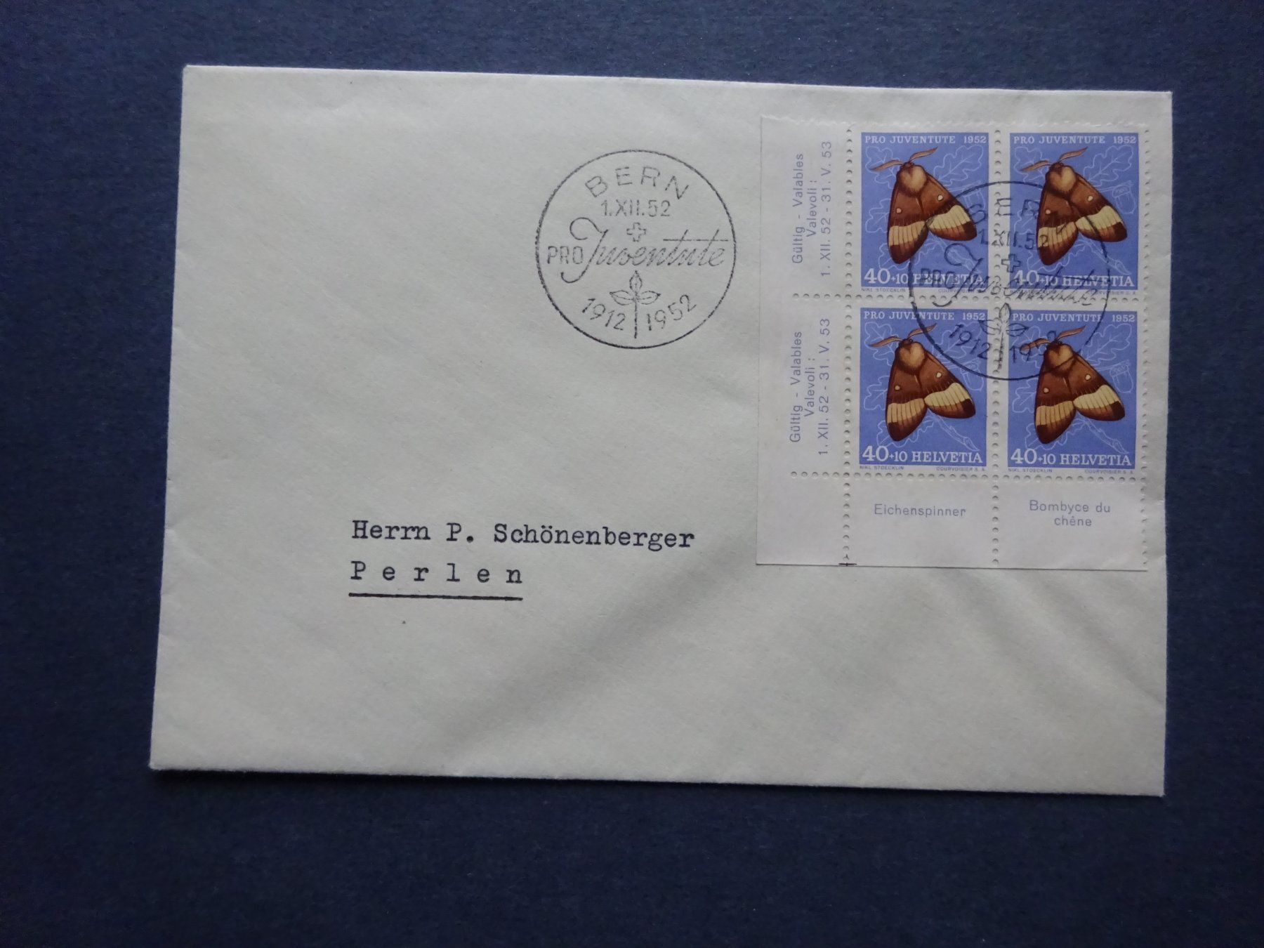 Tutti i francobolli: 1952 Pro Juventute FDC im 4er Block – Usato da Appenzell-Steinegg venduto da adi1975 6