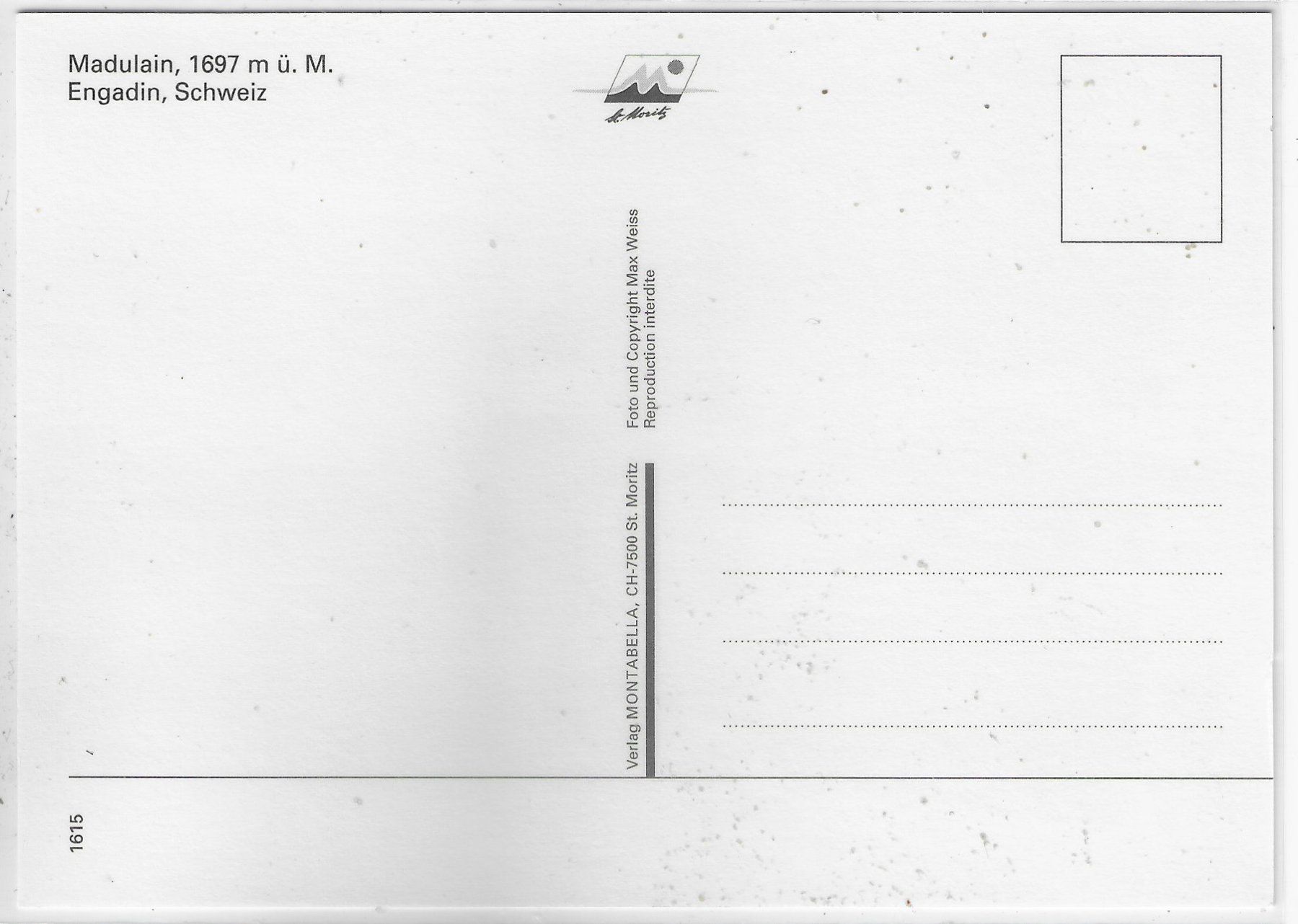 Cartoline postali: Madulain im Winter – Usato da Ettingen venduto da Kartenplanet 1