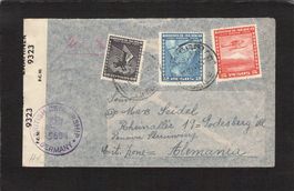 Zensur: Flugbrief Chile - Godesberg DE ( Brit. Zone) , 1947
