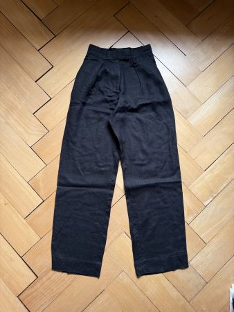 ARKET - High Waist Leinenhose schwarz 32