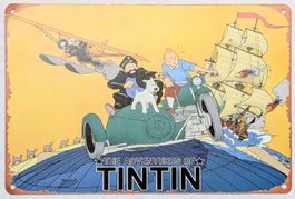 Tintin -  Blech Schild - 30cm x 20cm