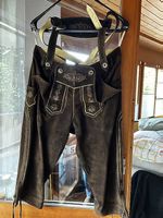 Lederhose Kniebund braun