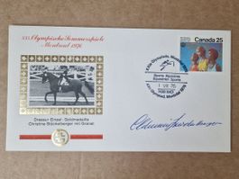 Christine Stückelberger - Olympia Gold - signiertes FDC