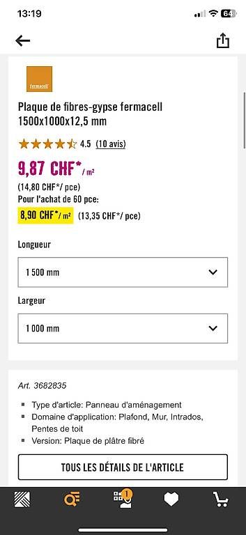 Mobilhome: Plaque de fermacell  – Usato da Martigny-Croix venduto da ste_s9cx