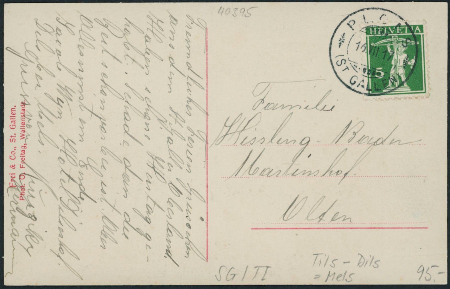 Cartes postales: SG Dils - Tils - Mels – D'occasion à Schindellegi par dolpitz 1