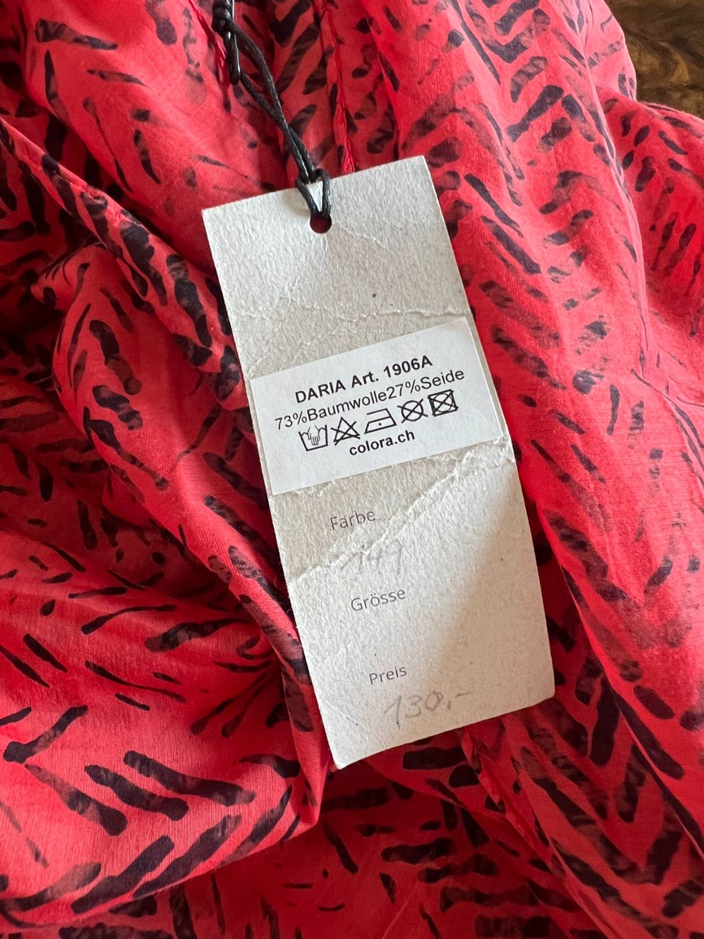 Colora Foulards, Tücher & Schals: Colora Schal, 27% Seide, Rot/Schwarz, NEU – Neu und originalverpackt aus Worb von farben20zauber 2
