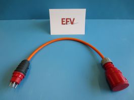 Strom Adapter T25 16A 5P IP55 zu CEE 16A 5P Camping Boot