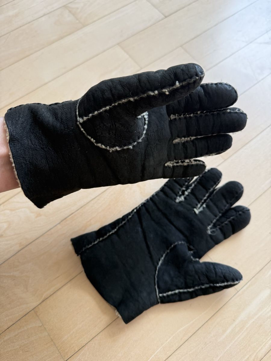 Guanti & manicotti: Lammfell Handschuhe mit Wildleder – Usato da Uster venduto da Schangnau87 3