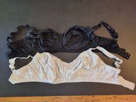 2 BH's Soft Bra 70G debenhams getragen schwarz weiss o. Büge