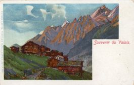 Wallis  VS -  Bergdorf ? -  Souvenir du Valais  ca, 1 9 0 0