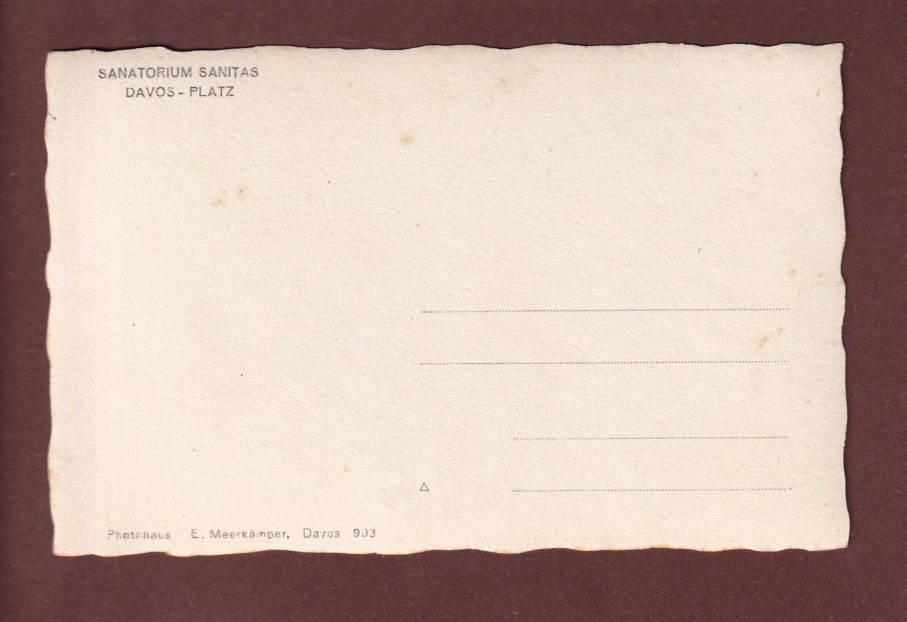 Cartoline postali: DAVOS-PLATZ - Sanatorium Sanitas – Usato da Pully venduto da nicecards 1