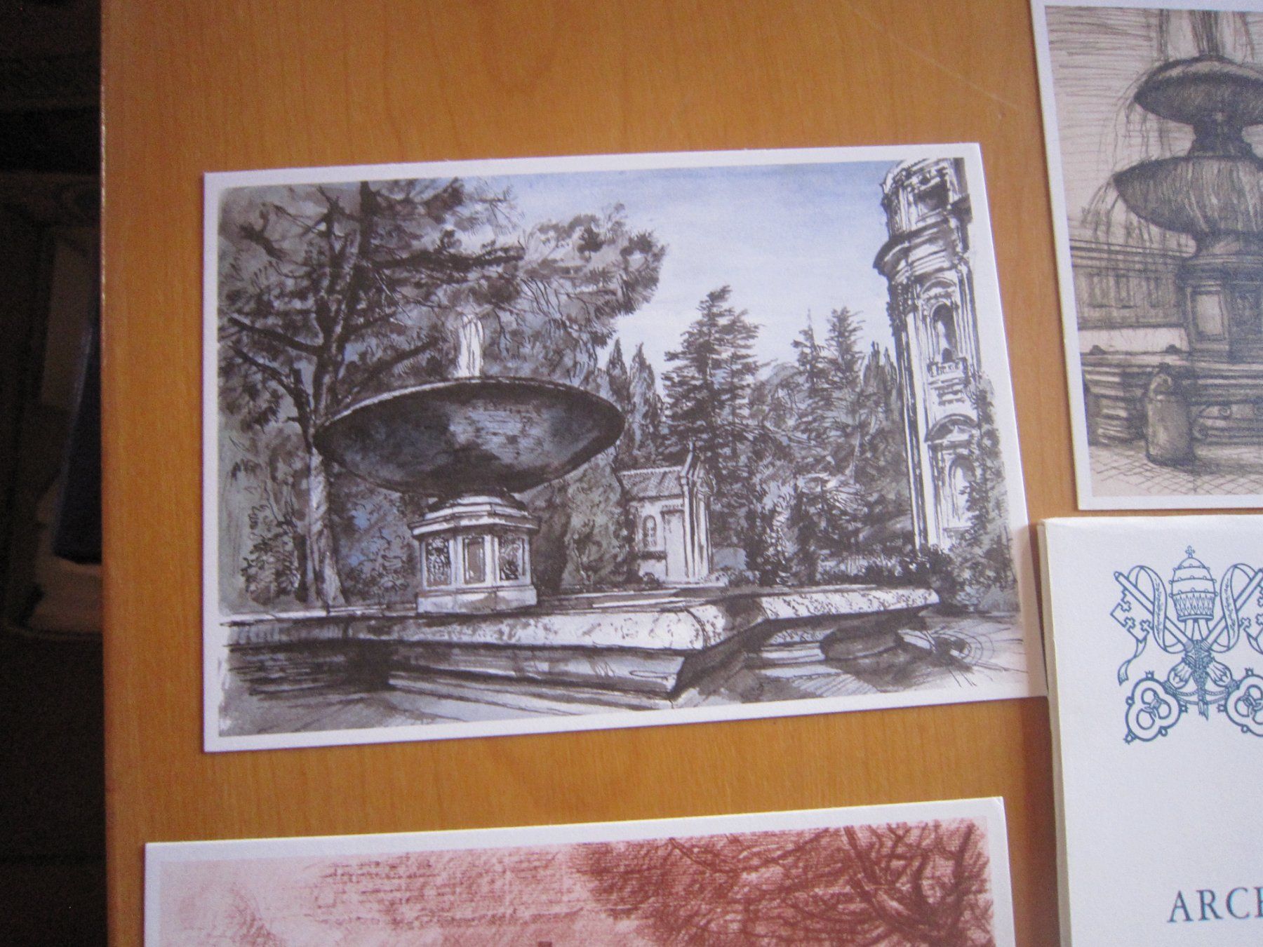 Alle Briefmarken: Vatikan 6 vedute architetture e fontane – Gebraucht aus Gordola von Polentaefung 2