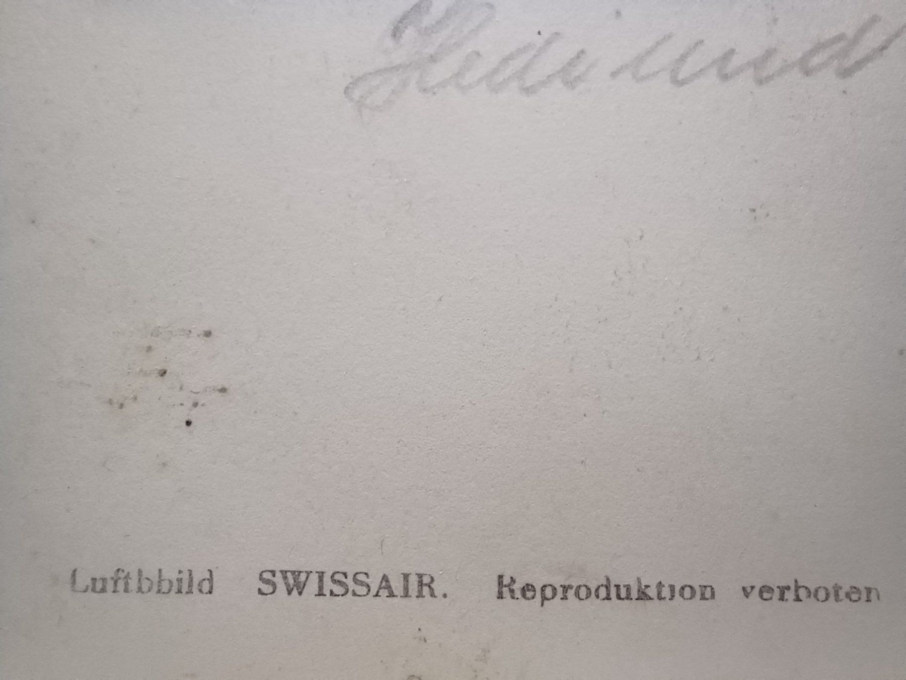 Cartoline postali: Luftbild Swissair, Hotel Schiff, Mannenbach, 1949 – Usato da Aarau Rohr venduto da mgvw 4