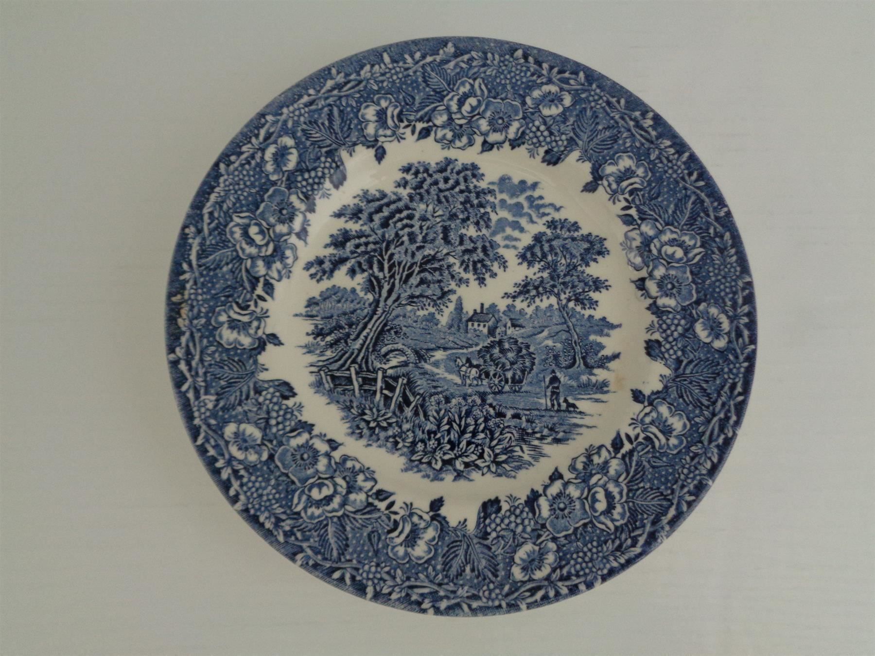 Teller: 6 Dessertteller - Ironstone England blau – Gebraucht aus Chur von omonia 6