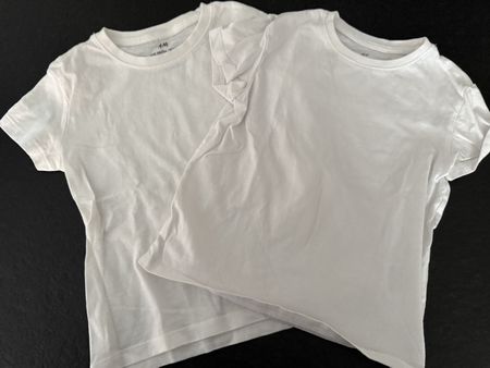 2er Set weisse T-Shirts H&M Grösse 98/104 NEU