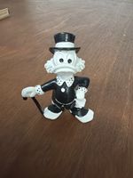 Figur Dagobert Duck mit Gehstock schwarz weiss 6.5 cm