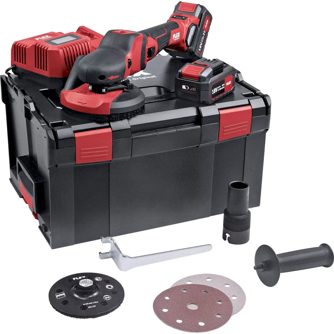 Flex Tutti gli attrezzi: Flex SE125 18.0EC/5.0Set Winkelschleifer – Nuovo e nell'imballaggio originale da Bottighofen venduto da zaap