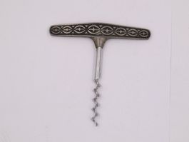 Vintage Designer Korkenzieher Metall, Flaschenöffner