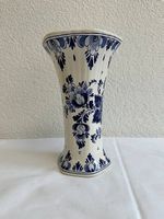 Vintage Delfter Stil Keramikvase handbemalt Holland