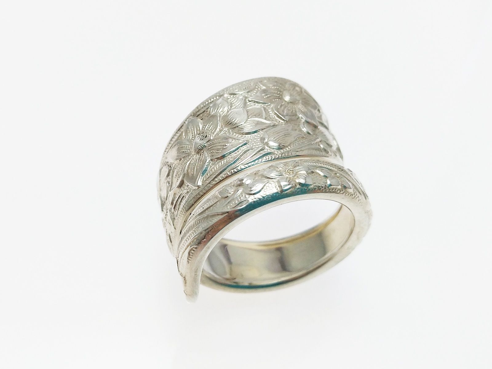 Anelli: offener Jugendstil Silberring mit Narzissen Blumendesign – Nuovo e nell'imballaggio originale da Meilen venduto da Byrd-bijoux 4