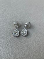 Boucles d'oreilles pendantes forme poire Swarovski