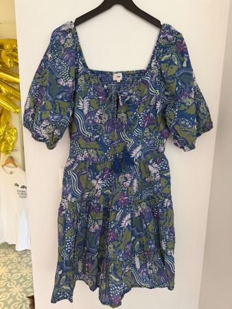 An‘ge Ange Kleid Grösse XL neuwertig blau gemustert