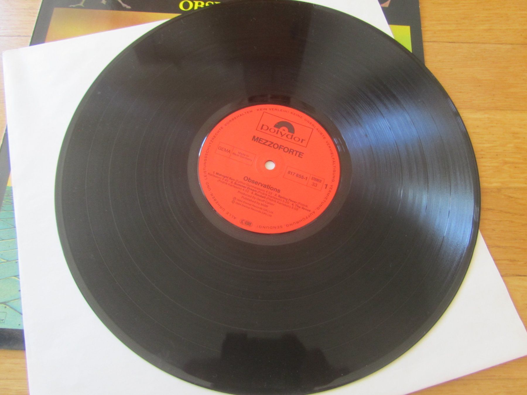 Dischi in vinile: Mezzoforte Observations LP Vinyl 1982 – Usato da Seengen venduto da mikelele 1