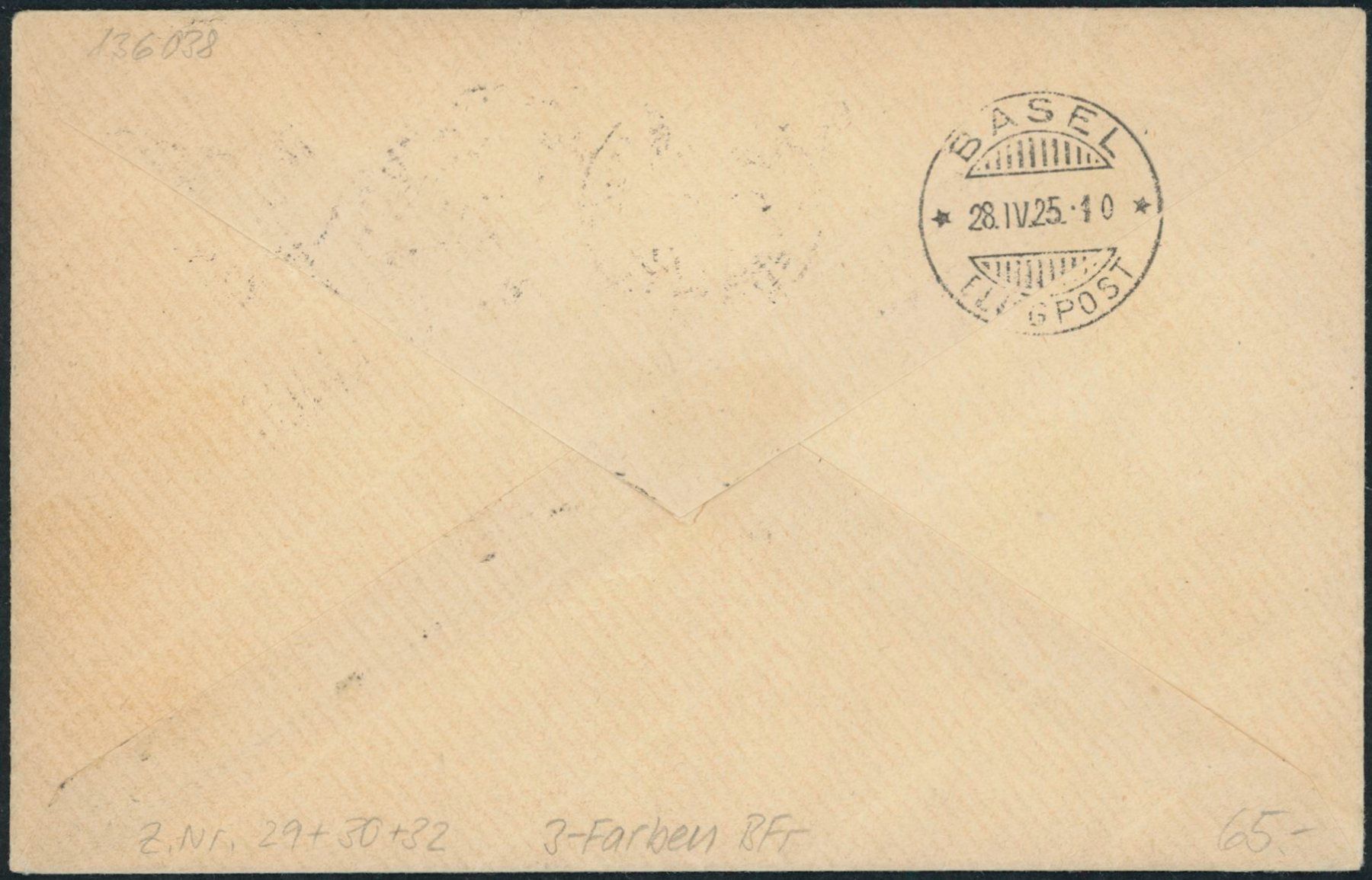Alle Briefmarken: 1924 - Pro Juventute - Flugpost - Brief - BFr – Gebraucht aus Schindellegi von leecollect 1