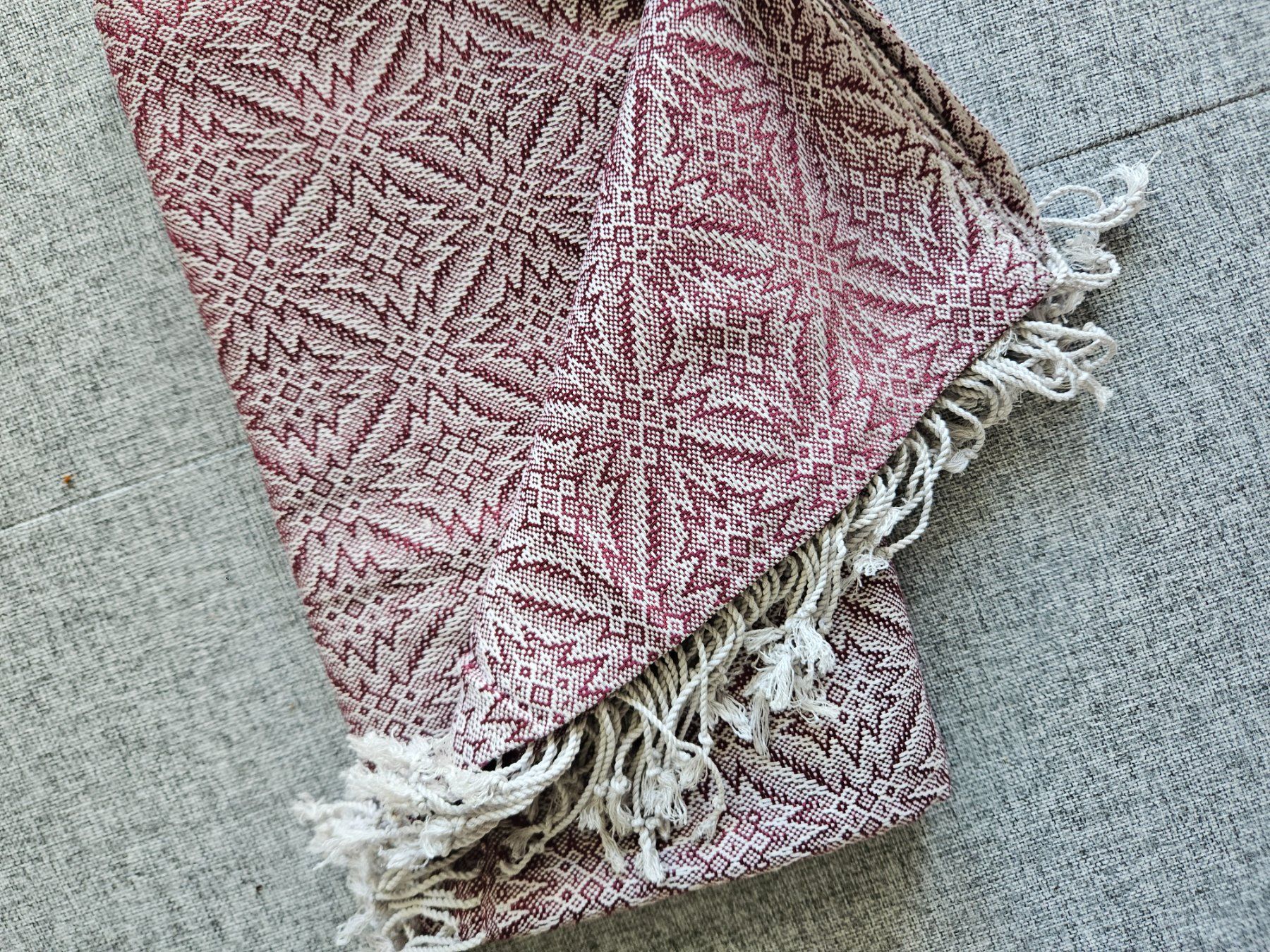 Foulard & Sciarpe: Schal, Baumwolle Handgewebt, Muster, – Nuovo (secondo la descrizione) da Basel venduto da Anghkorwatt 2