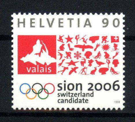 Tutti i francobolli: 1998, Werbung Sitten Olympiade 2006 ** – Usato da Willisau venduto da Vollstempel