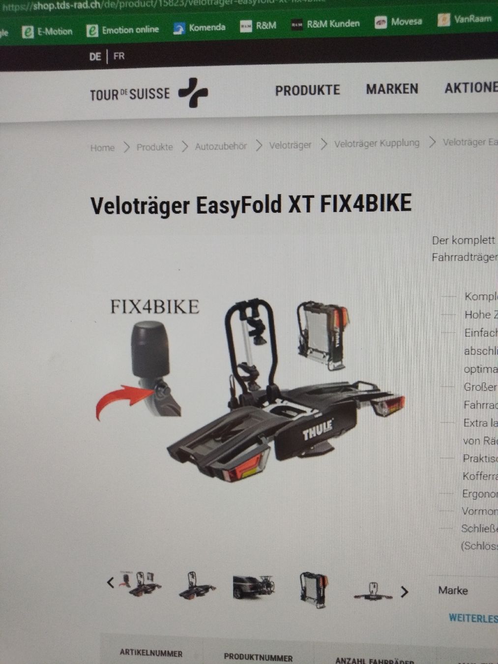 Valigie: Thule Heckträger 2 e-Bike – Nuovo e nell'imballaggio originale da Niederscherli venduto da VeneraR