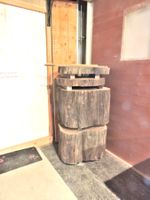 Baumscheiben Klotz, Rundholzklotz, Hocker/Tischli Ulme geölt
