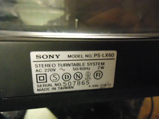 Sony Plattenspieler: Sony PS-LX60 Automatic Turntable Es hat keine strom  Defekt – Defekt aus Zürich von liquidation-cobra 5
