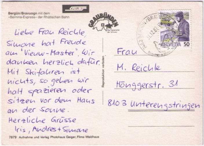 Cartes postales: Bergün mit Bernina Express – D'occasion à Binningen par Mountainrider 1
