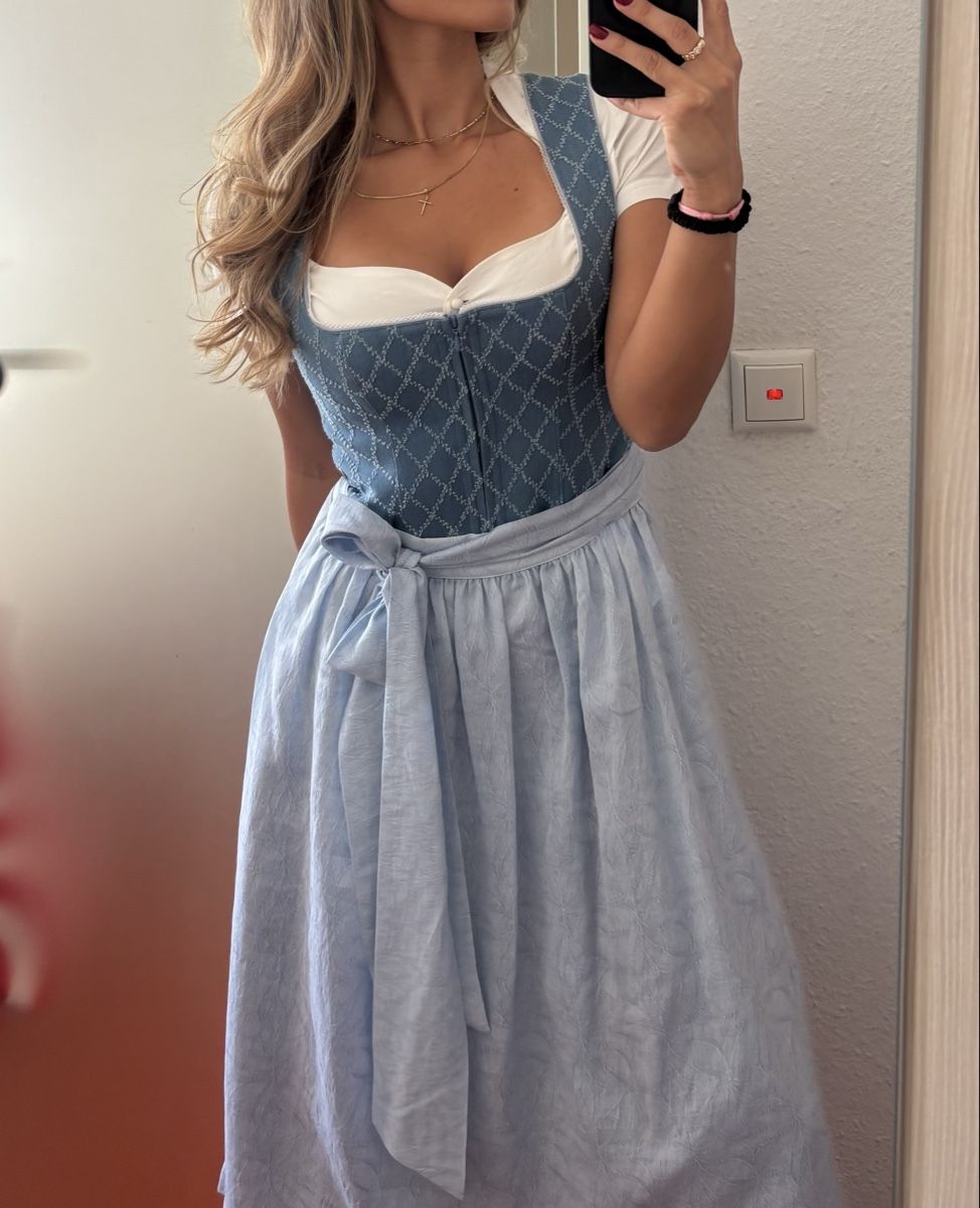 Vestiti: Dirndl hellblau weiss neuwertiger Zustand – Nuovo (secondo la descrizione) da Zürich venduto da kat_tys8 1
