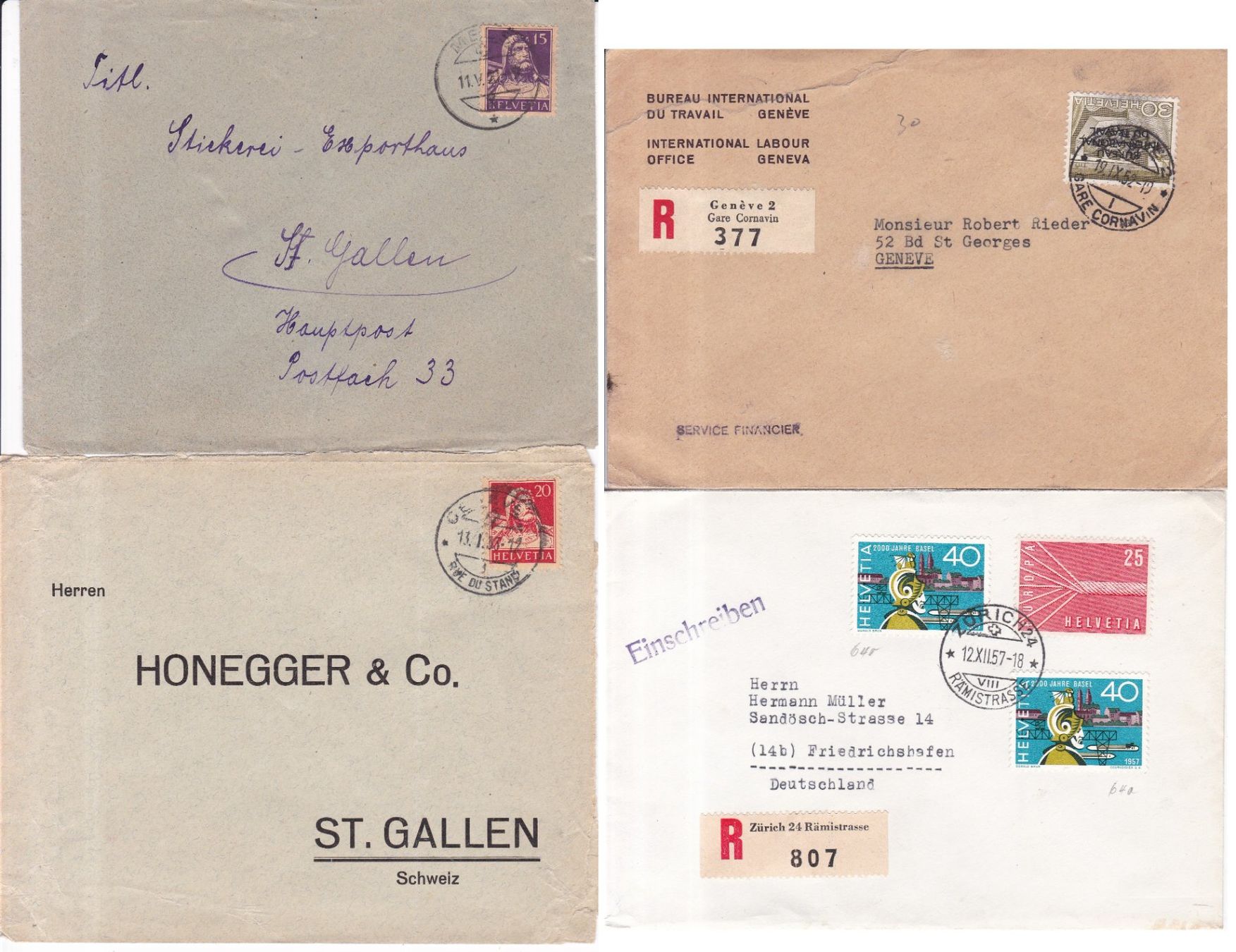 Tutti i francobolli: 40 Stk. Alte CH Briefe, Karten, FDCs etc. – Usato da Münchwilen AG venduto da Nesar 7