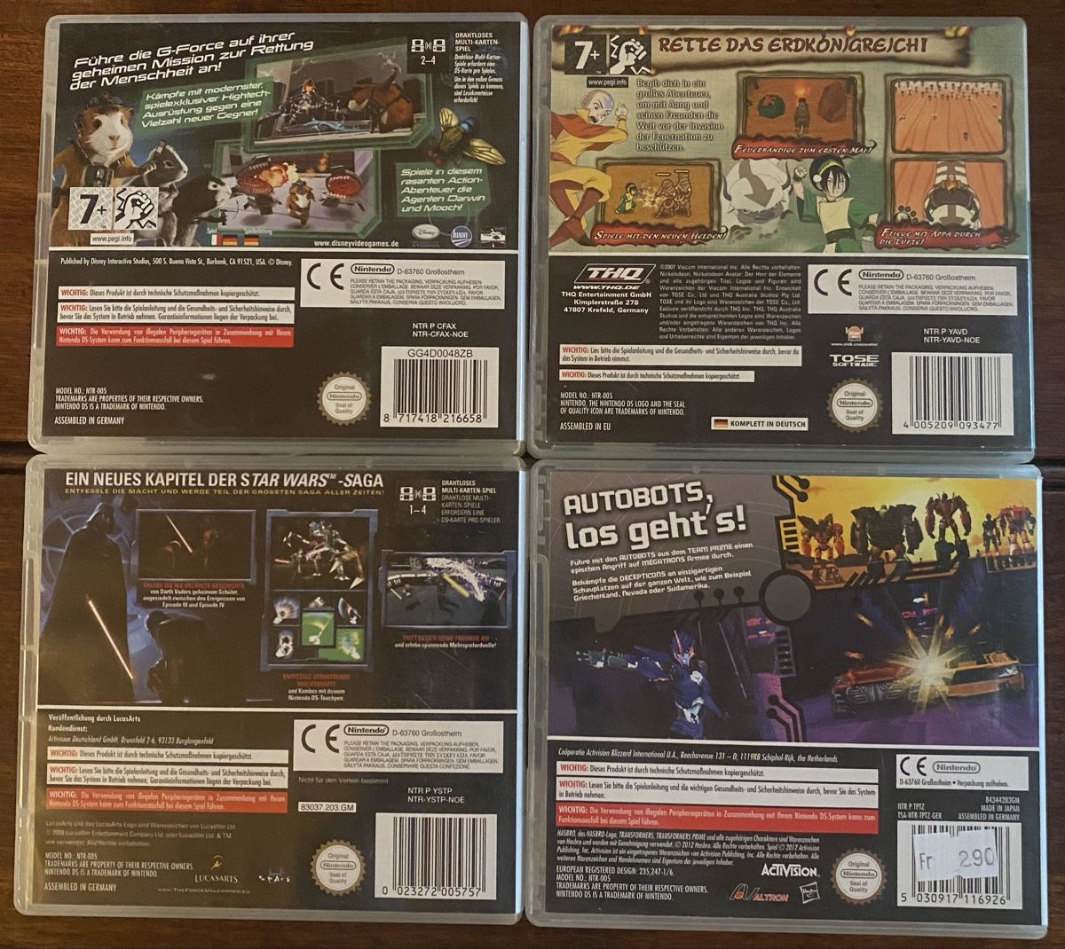 Jeux: 4x Nintendo DS Spiele Bundle Avatar Star Wars G-Force – D'occasion à Kirchberg BE par swiss_slab 1