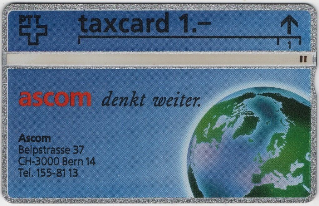 Schede telefoniche: 1.- Ascom - seltene schweizer Kunden Taxcard – Usato da Eglisau venduto da Chperfins