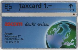 1.- Ascom - seltene schweizer Kunden Taxcard