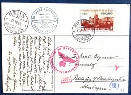 1943 Pro Aero Flugpostkarte Deutsches Reich Zensur 5.Div.