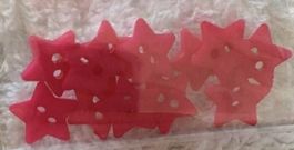 12 Sterne Knöpfe Aufnäher pink Näh Knopf annähen OVP