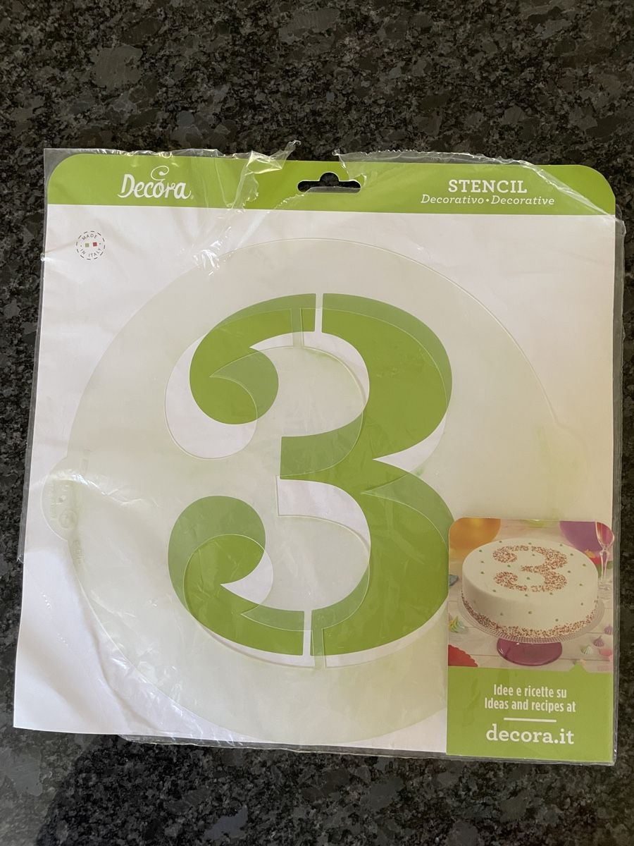 Sciablone: Decora Kuchen-Schablone Zahl 3 – Nuovo (secondo la descrizione) da Winterthur venduto da NaNa24 1