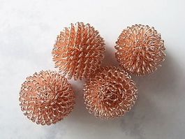 1  Perle Metall altrosa 15mm