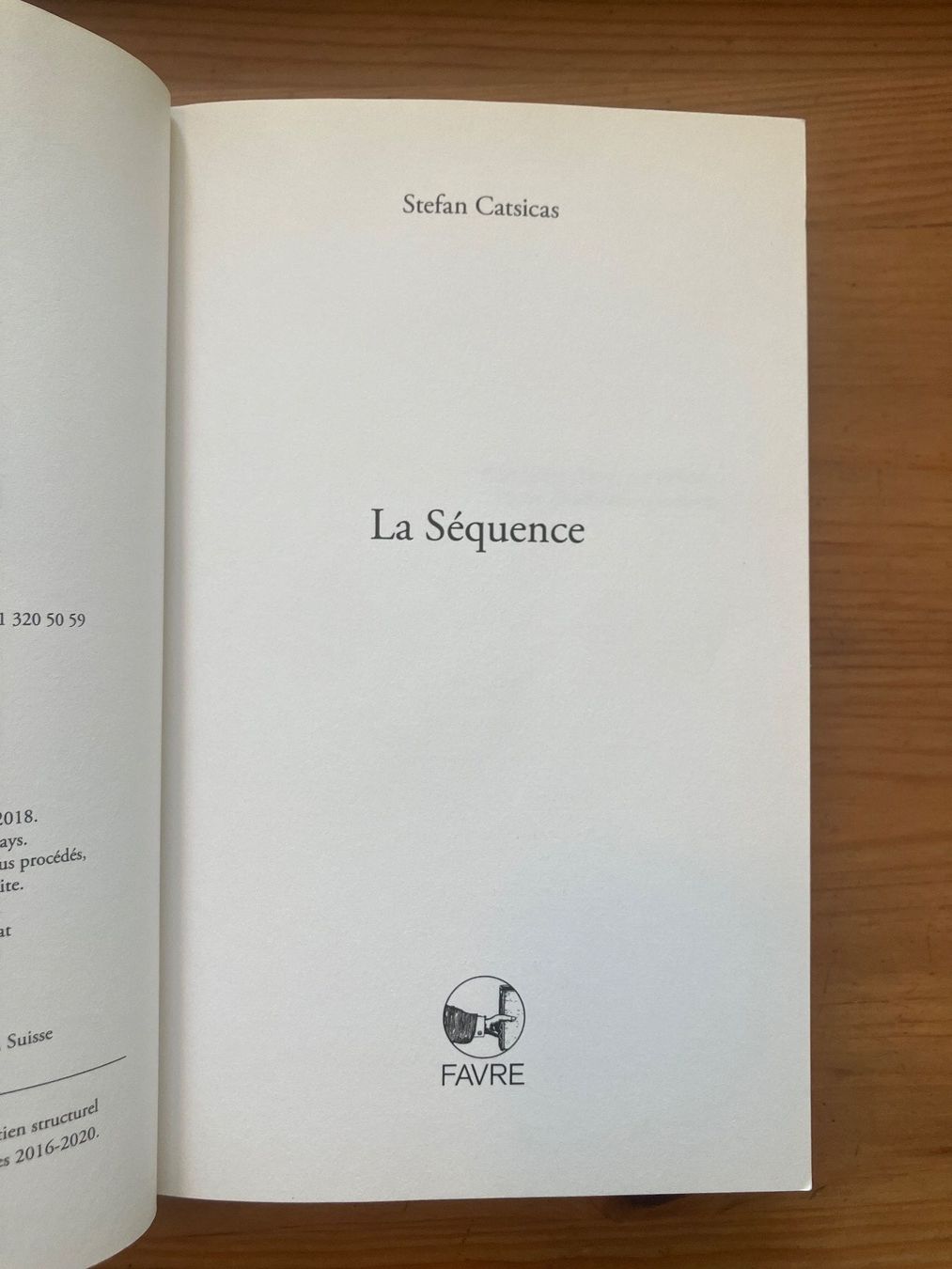 Livres: La Séquence (Stefan Catsicas) – D'occasion à Meyrin par Julien333 1