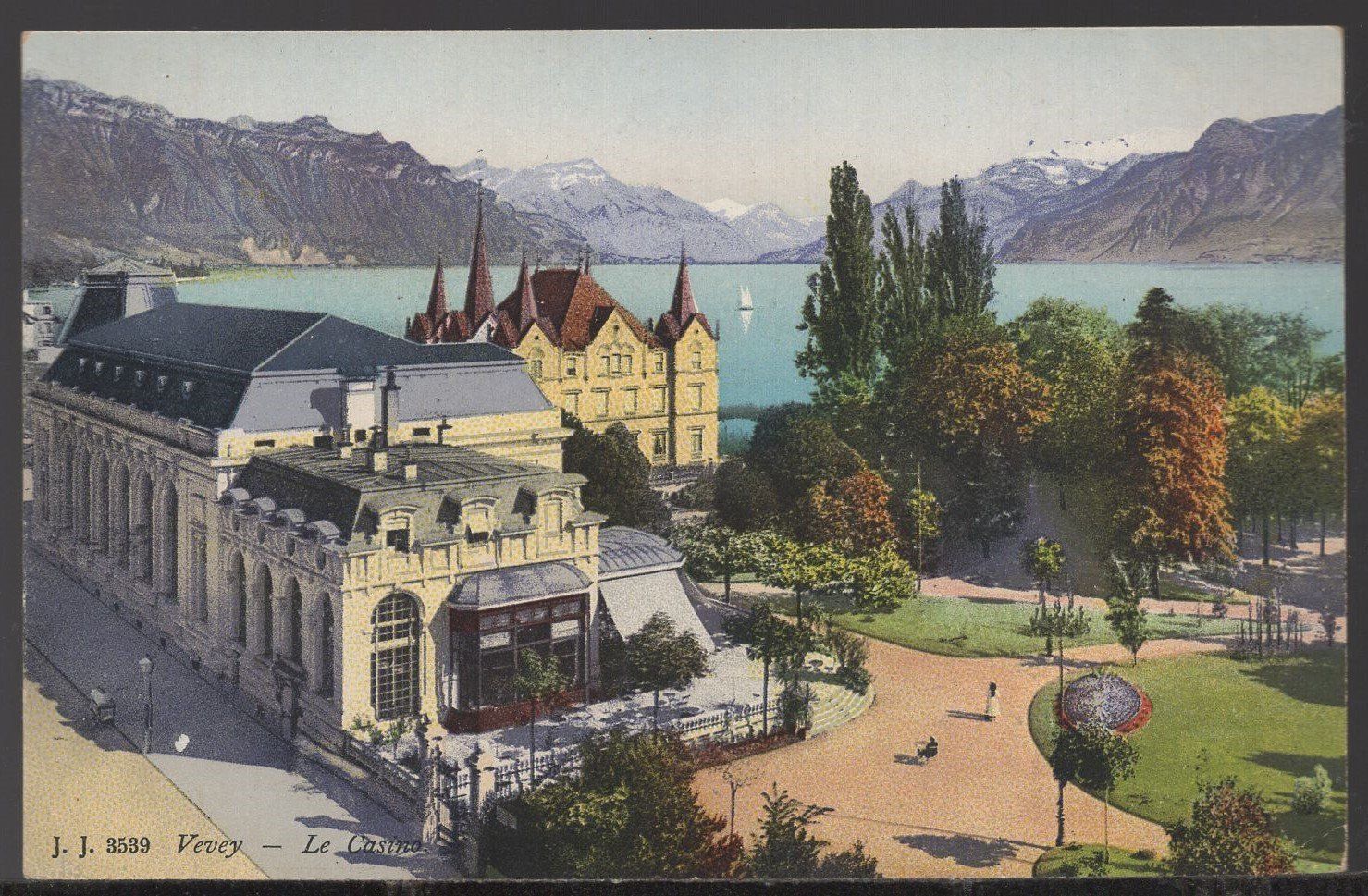 Cartoline postali: Vevey  -  Le  Casino – Usato da Aarau venduto da kufi44