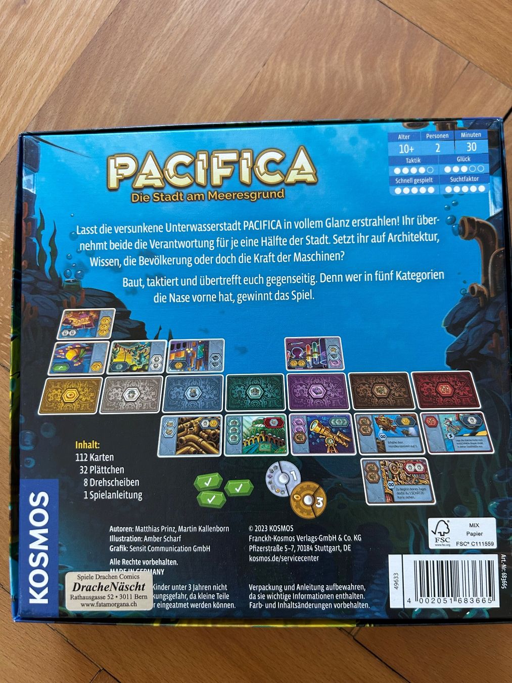 Kosmos Giochi: Pacifica Brettspiel, 2 Personen – Usato da BERN venduto da SZ86 1