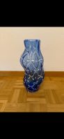 Dekovase aus Glas – blau/weiss, ca. 30 cm